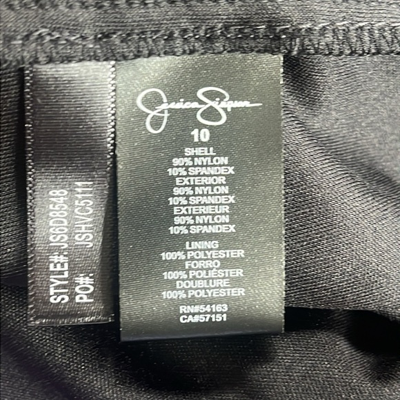 Jessica Simpson Black Lace Bodycon Sheath Midi Cocktail Dress 10 - Picture 8 of 9